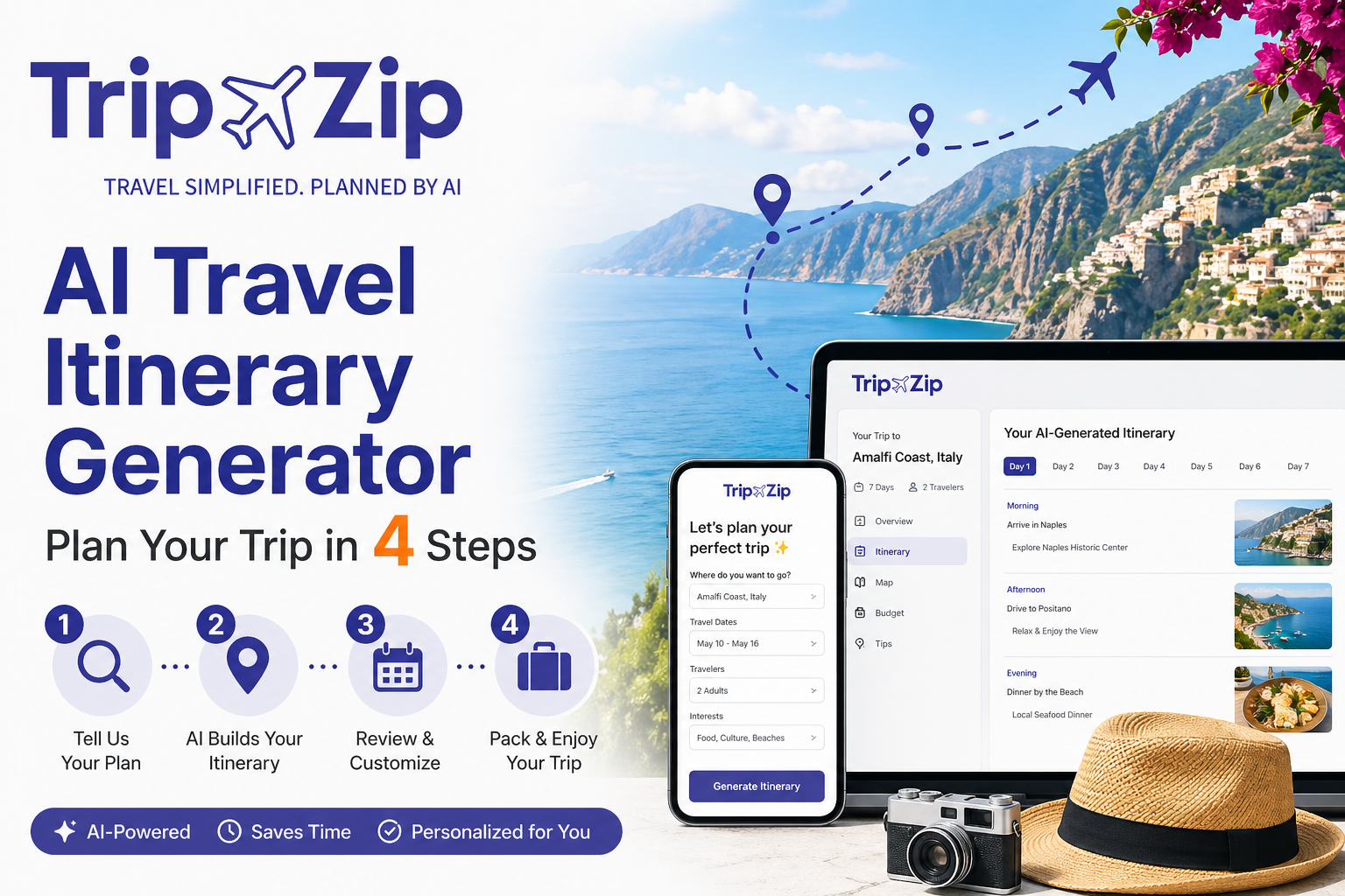 AI Travel Itinerary Generator: Plan Your Trip in 4 Steps